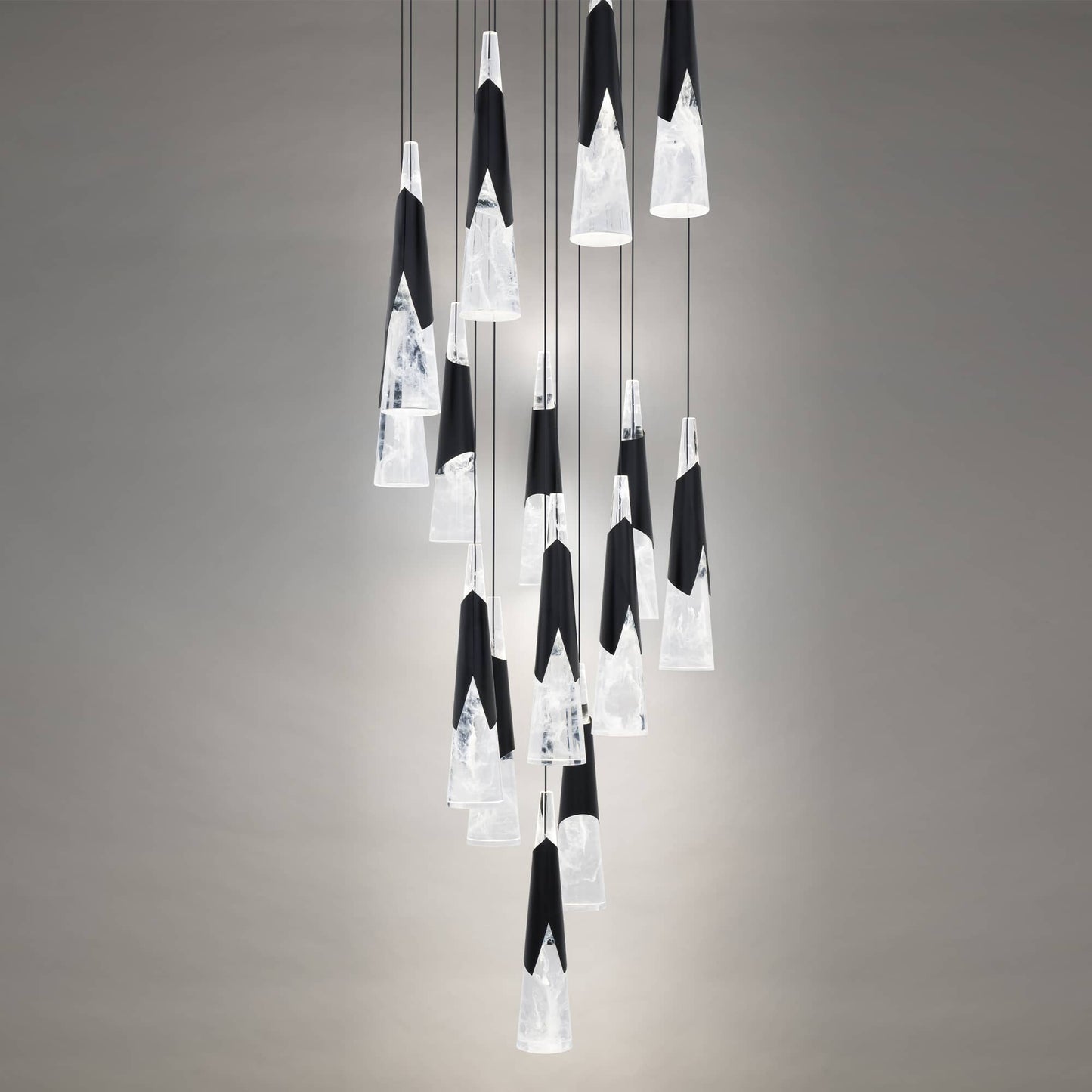 Kilt 15 Light 23" Wide LED Suspension Multi Light Pendant