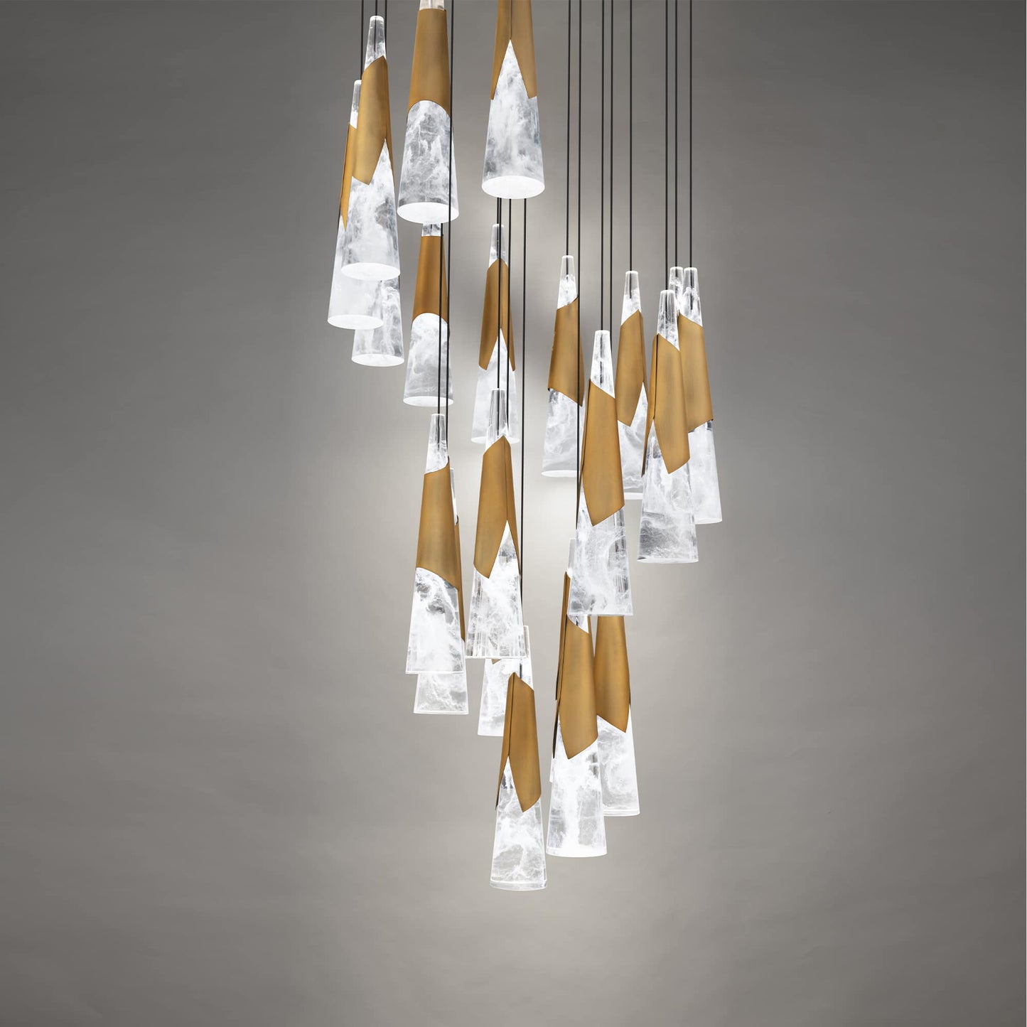 Kilt 21 Light 26" Wide LED Suspension Multi Light Pendant