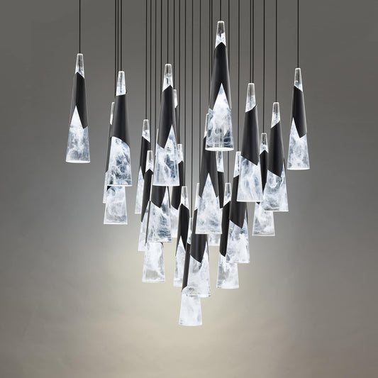 Kilt 25 Light 28" Wide LED Suspension Multi Light Pendant