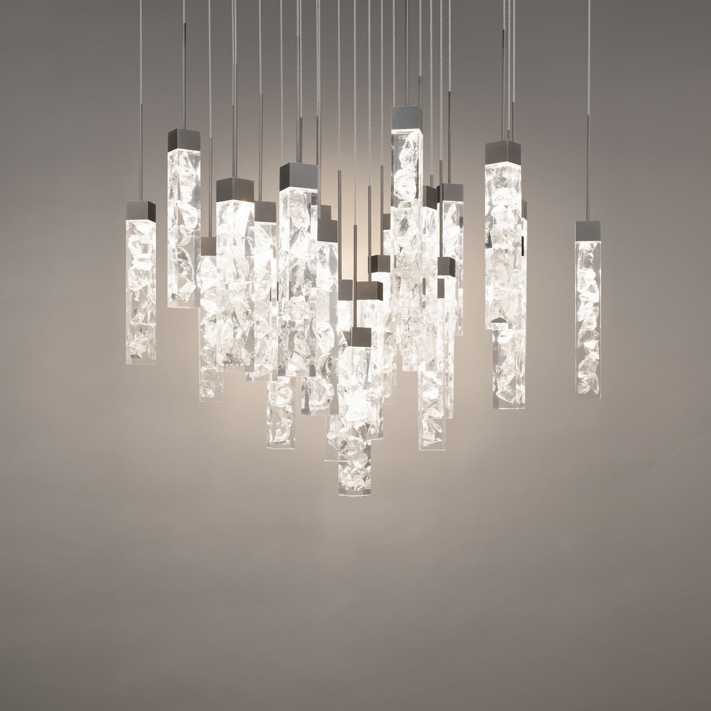 Minx 25 Light 28" Wide LED Crystal Multi Light Pendant