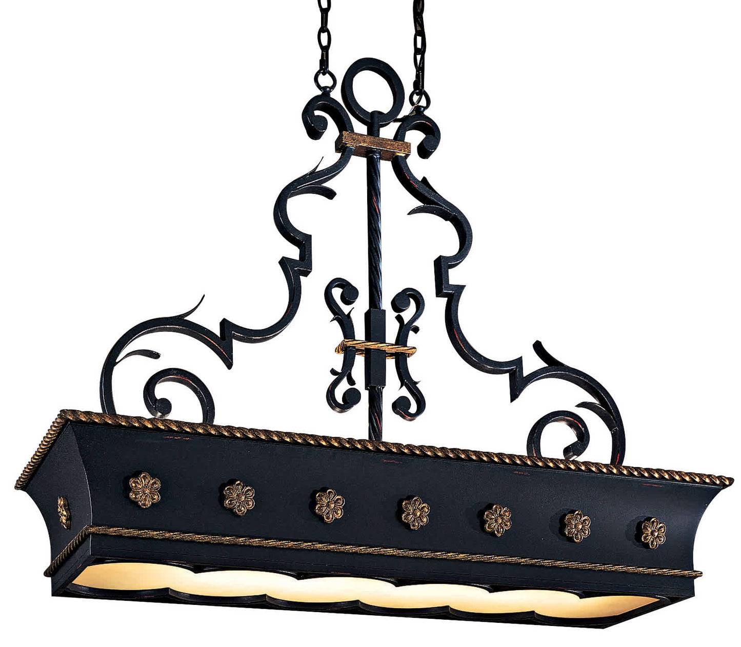 12 Light 1 Tier Linear Chandelier from the Montparnasse Collection