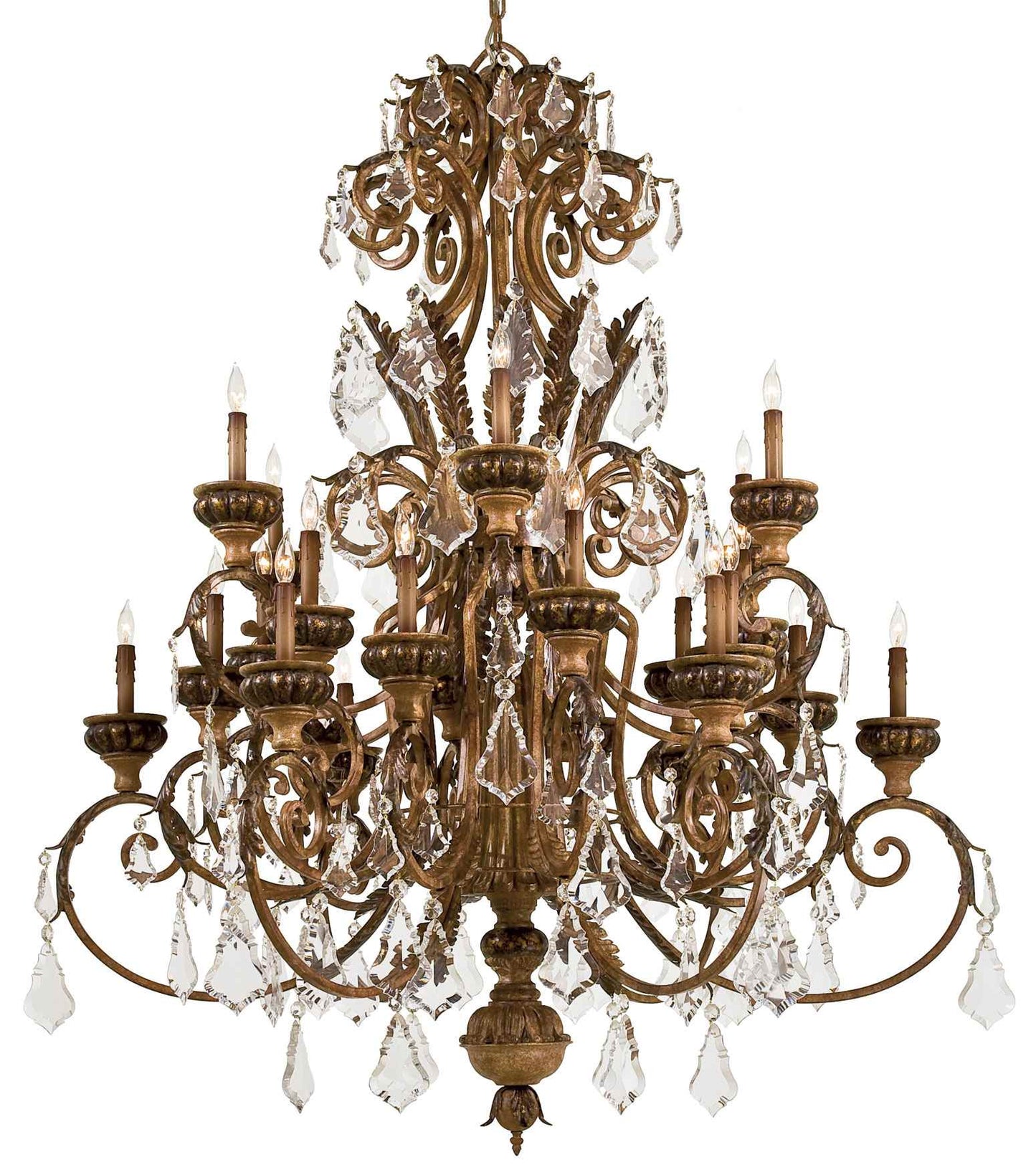24 Light 2 Tier Candle Style Crystal Chandelier from the Metropolitan Collection