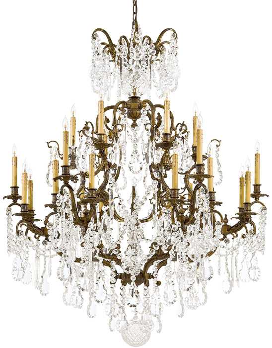 24 Light 3 Tier Candle Style Crystal Chandelier from the Vintage / Crystal Collection