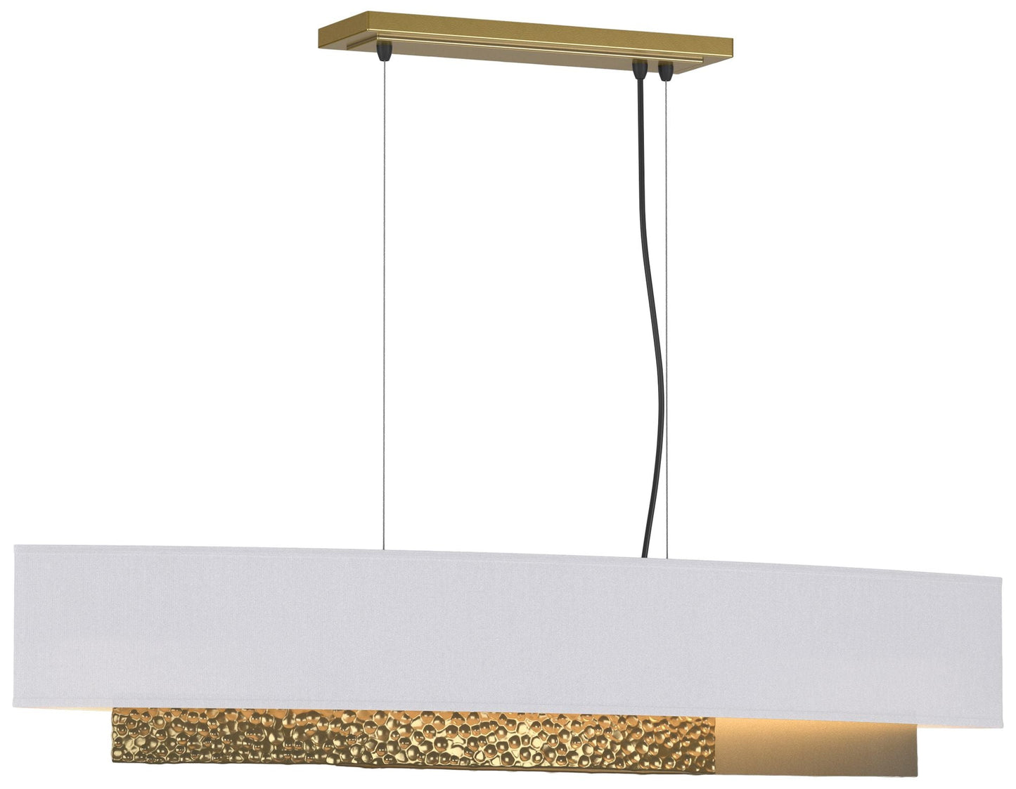 Oceanus 42"W Modern Brass Standard Pendant w/ Anna Shade