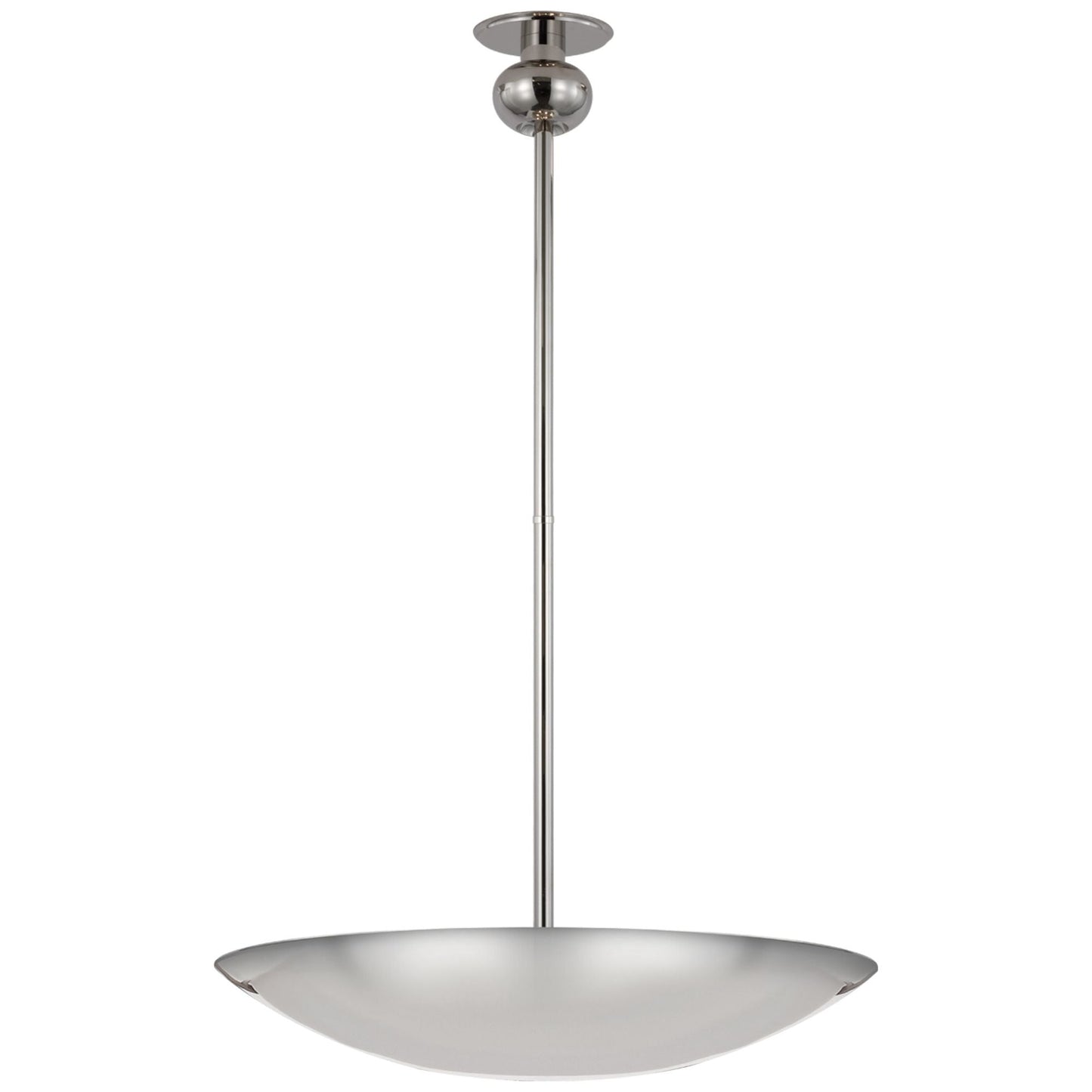 Paloma Contreras Comtesse Medium Uplight Chandelier in Polished Nickel Ceiling Light W24"