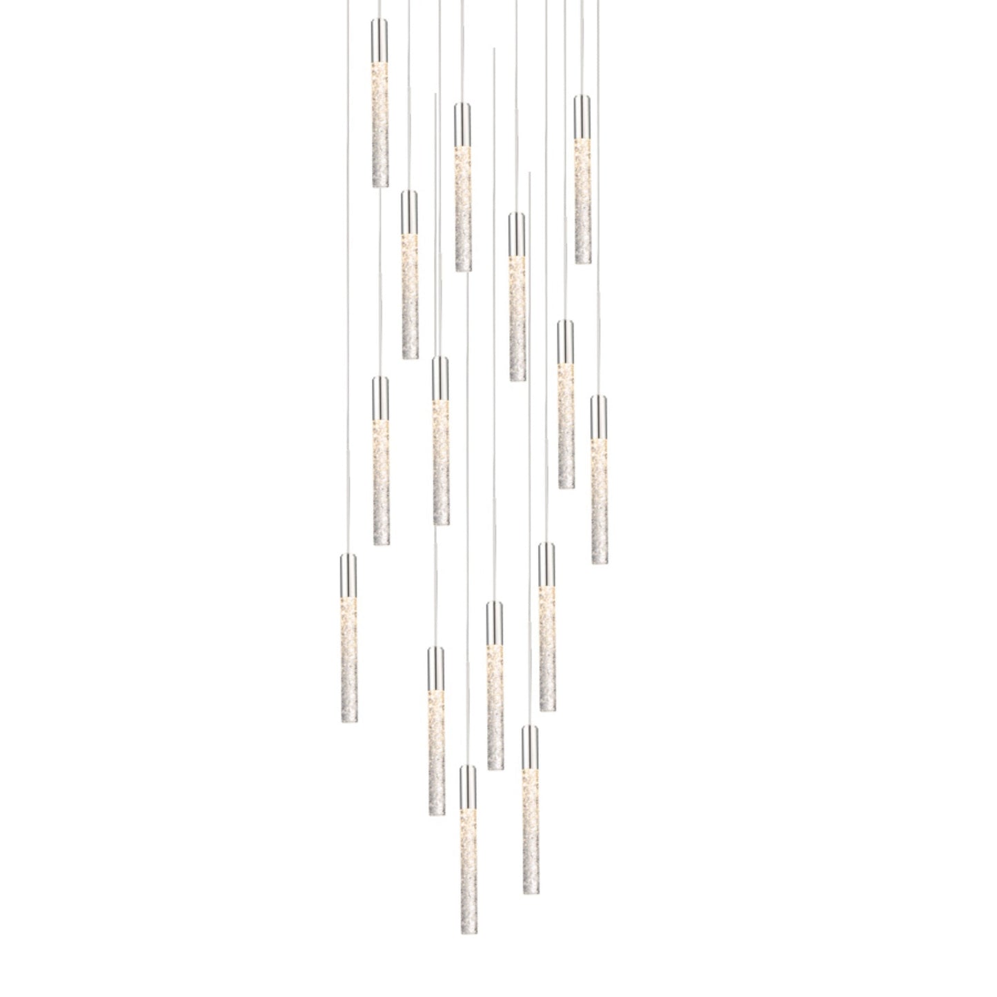 Modern Forms PD-35615-PN 3000K 79.5 Watt Magic LED Round Chandelier in Polished Nickel