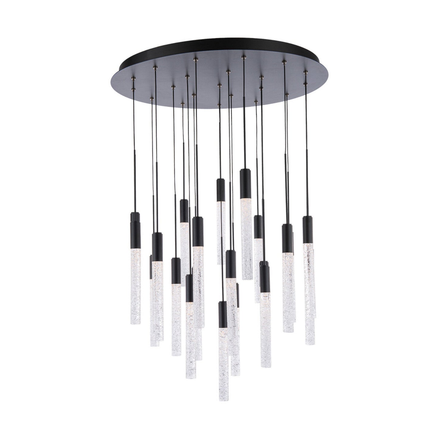 Modern Forms PD-35621-BK 3000K 110 Watt Magic LED Round Chandelier in Black