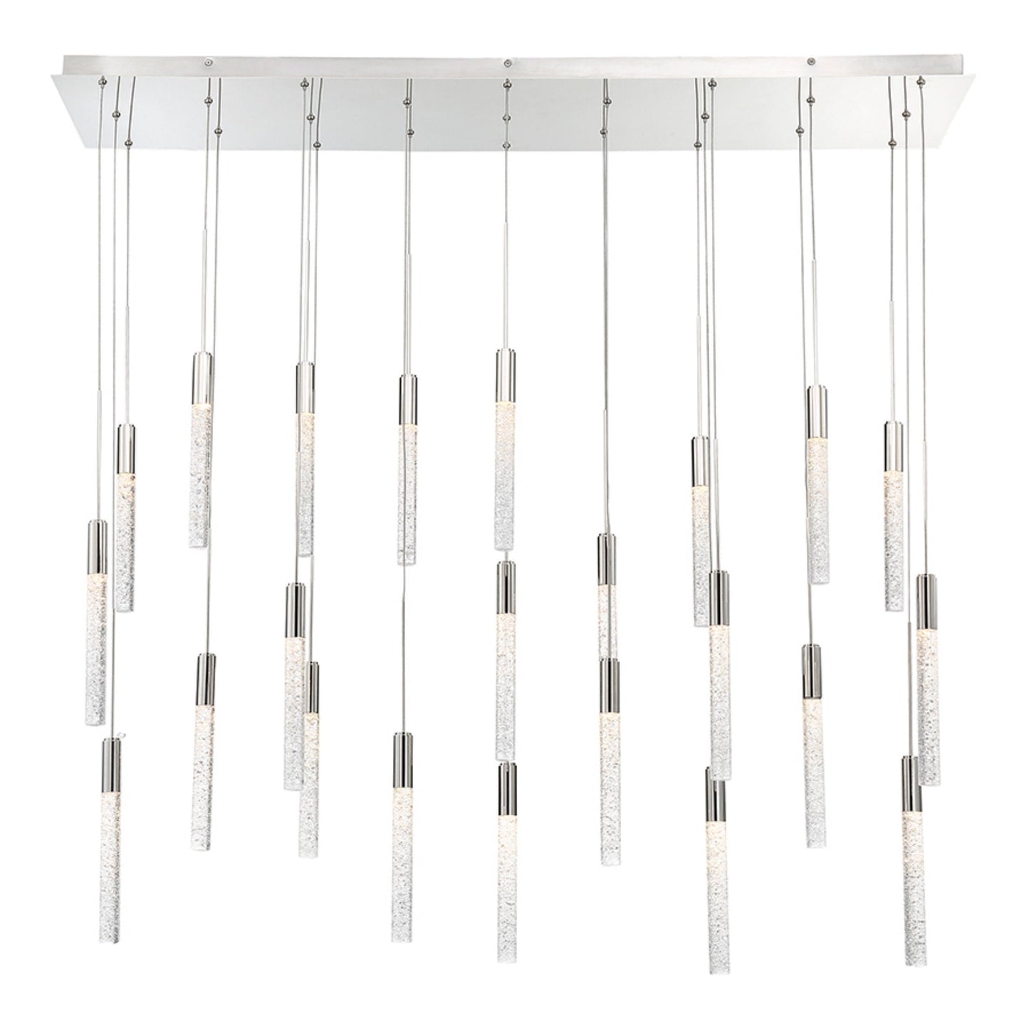 Modern Forms PD-35623L-PN 3000K 120.5 Watt Magic LED Linear Chandelier in Polished Nickel