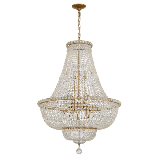 Roslyn 28'' Aged Brass Chandelier Gold 28"W x 39"H x 28"D