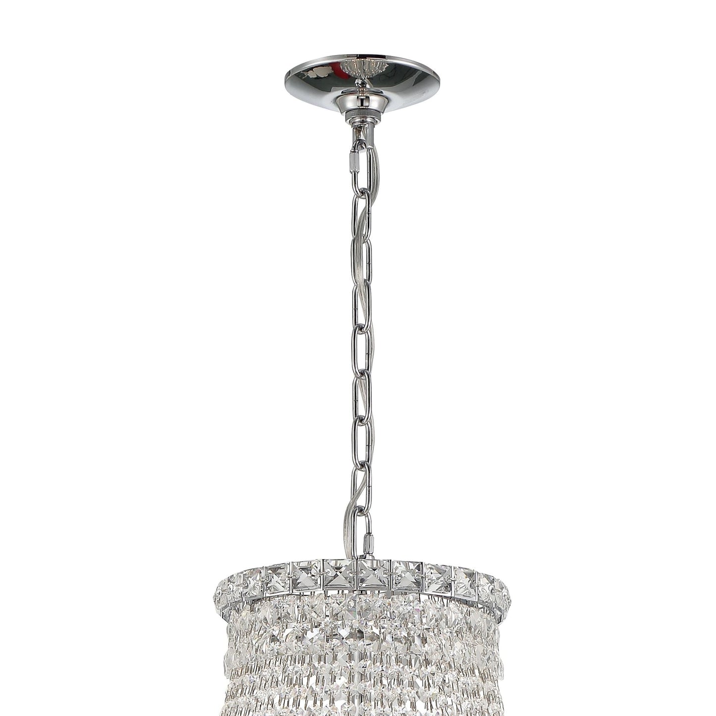 Roslyn 28'' Polished Chrome Chandelier Silver 28"W x 39"H x 28"D
