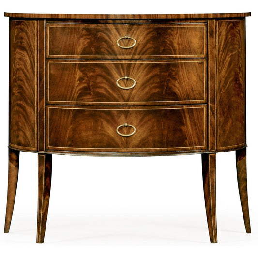Jonathan Charles Biedermeier Style Mahogany Demilune Cabinet (494004-LAM)
