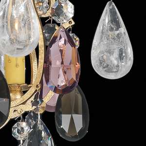 Renaissance 8 Light 27" Wide Crystal Chandelier with Amethyst and Black Diamond Rock Crystals