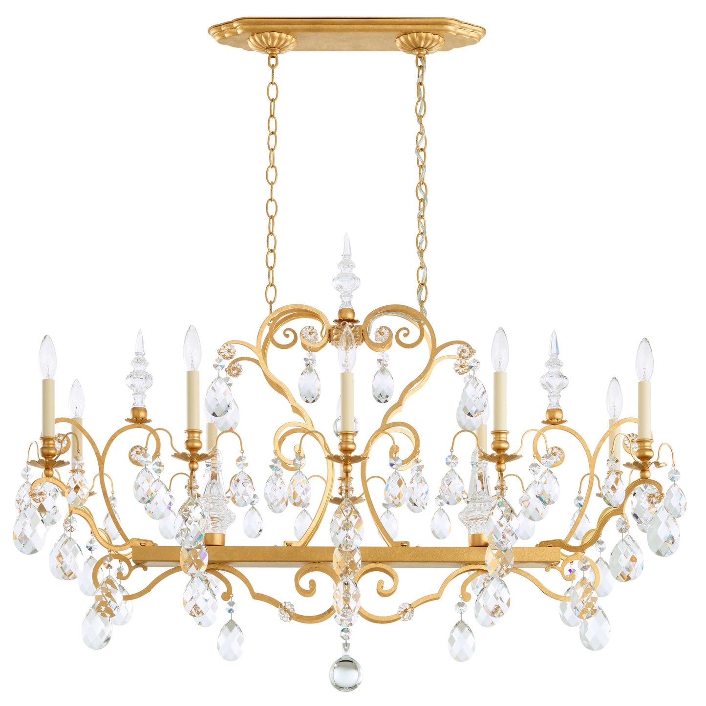 Renaissance 12 Light 46" Wide Crystal Chandelier with Clear Swarovski Crystals