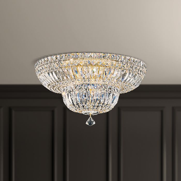 Petit Crystal Deluxe Large Flush Mount with Optic Crystals