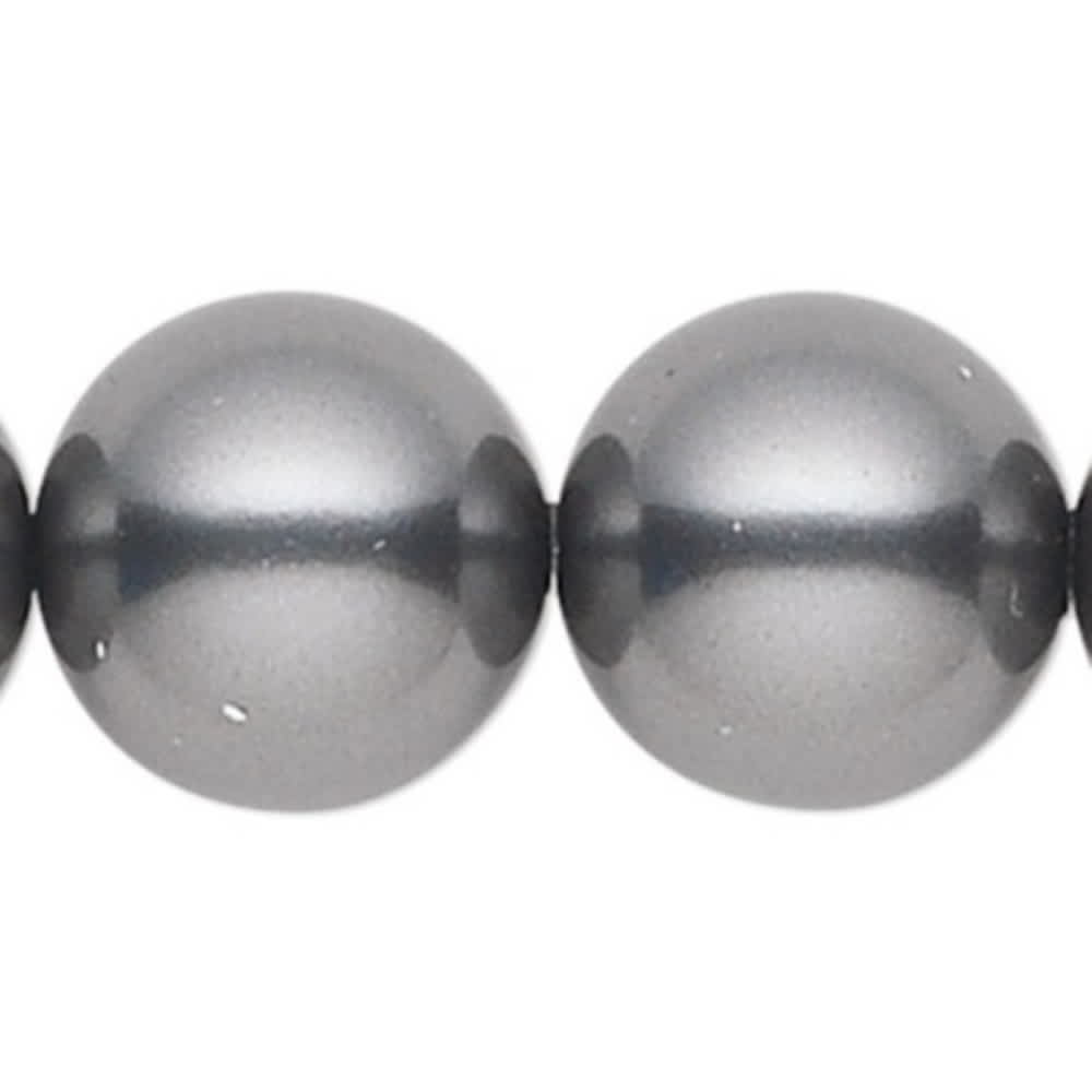 Priscilla 5 Light 18" Wide Crystal Chandelier with Dark Grey Pearl Beads