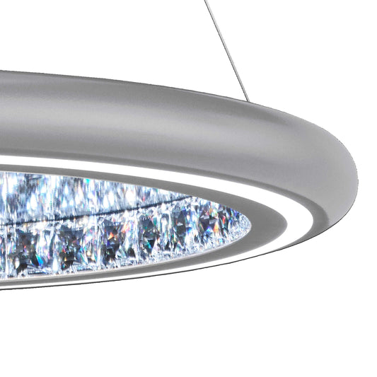 Infinite Aura 23" Wide LED Crystal Ring Chandelier with Swarovski Crystals