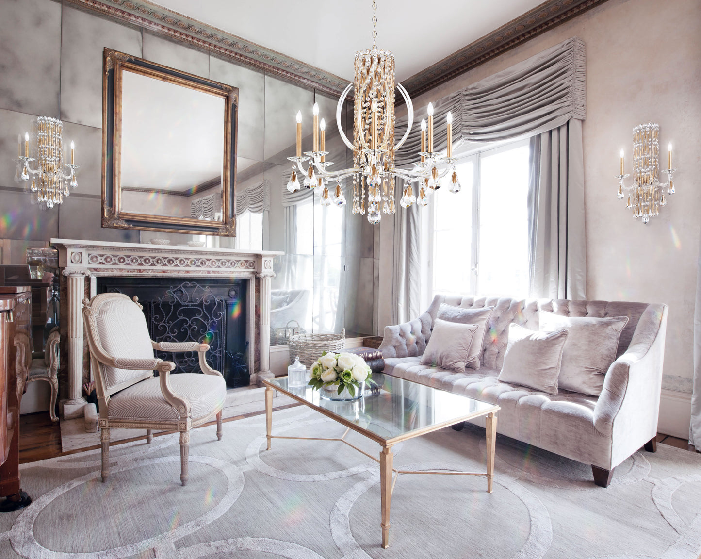 Sarella 6 Light 25" Wide Crystal Chandelier with Heritage Crystals