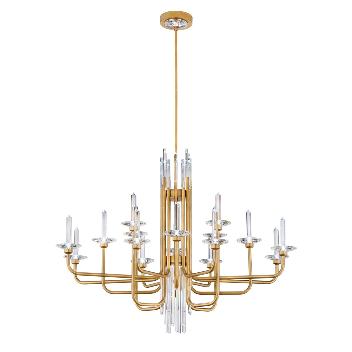 Calliope 16 Light 42" Wide LED Crystal Candle Style Chandelier