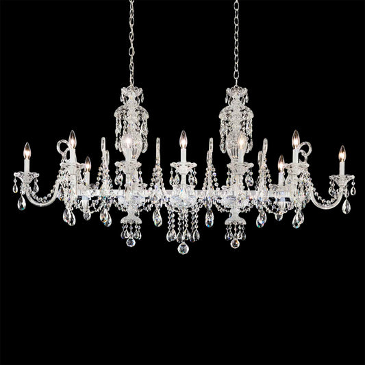 Sterling Linear 12 Light 58" Wide Crystal Linear Chandelier