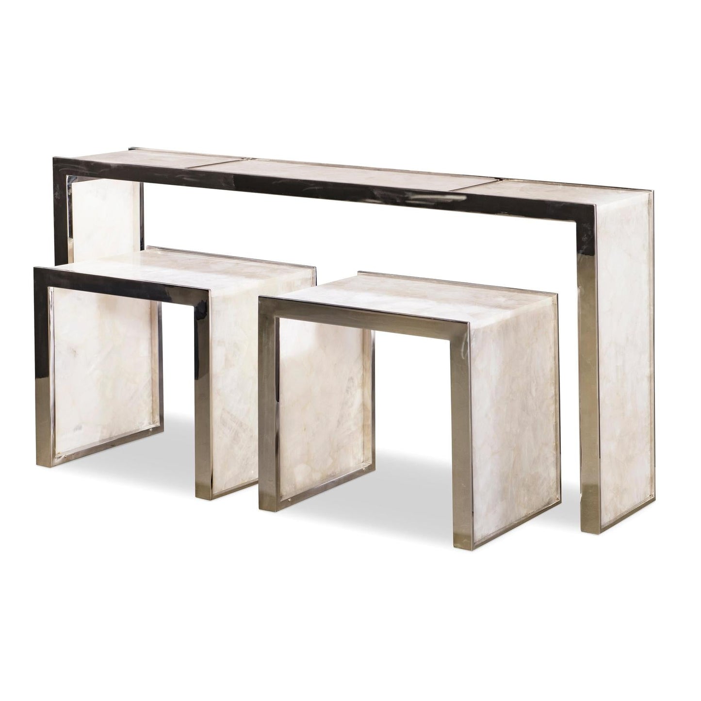 Century Furniture Grand Tour Samantha Glassy Quartz Console Table