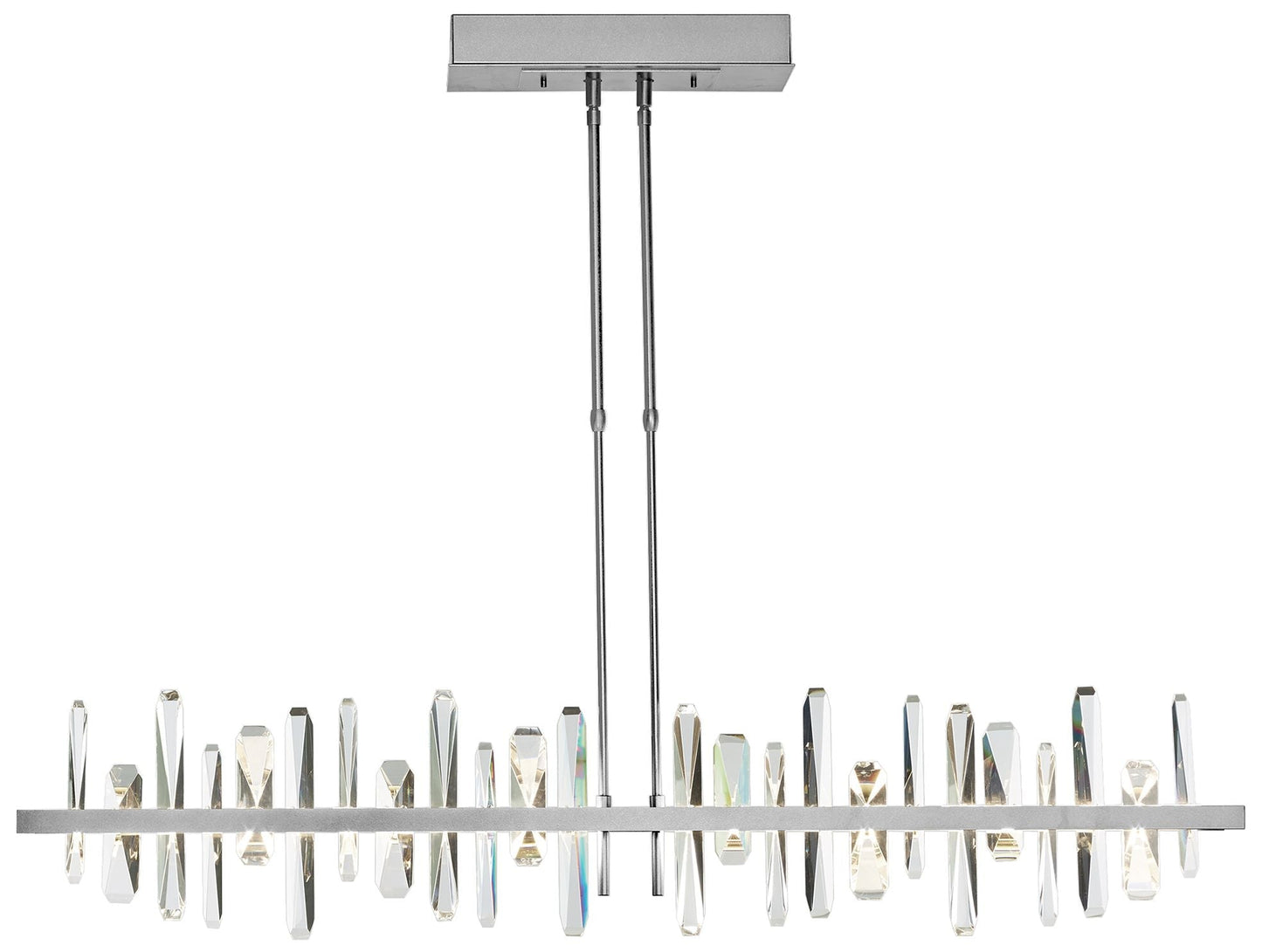Solitude 51.9" Wide Large Vintage Platinum LED Pendant