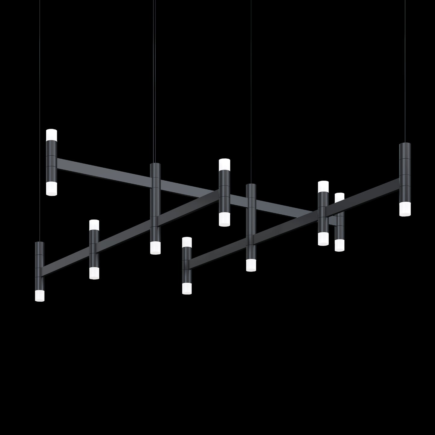Systema Staccato 10 Light 43" Wide LED Suspension Linear Pendant