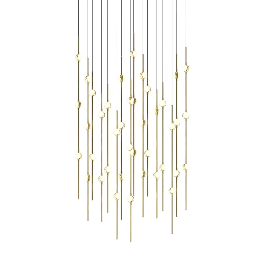 Sonneman Constellation 22" Wide LED Multi Light Pendant with White Optical Acrylic Shades and 240" Cable - 2700K