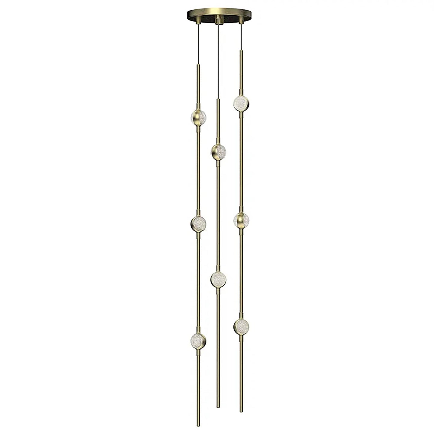 Constellation 8 Light 6" Wide LED Abstract Multi Light Pendant with Clear Acrylic Shades