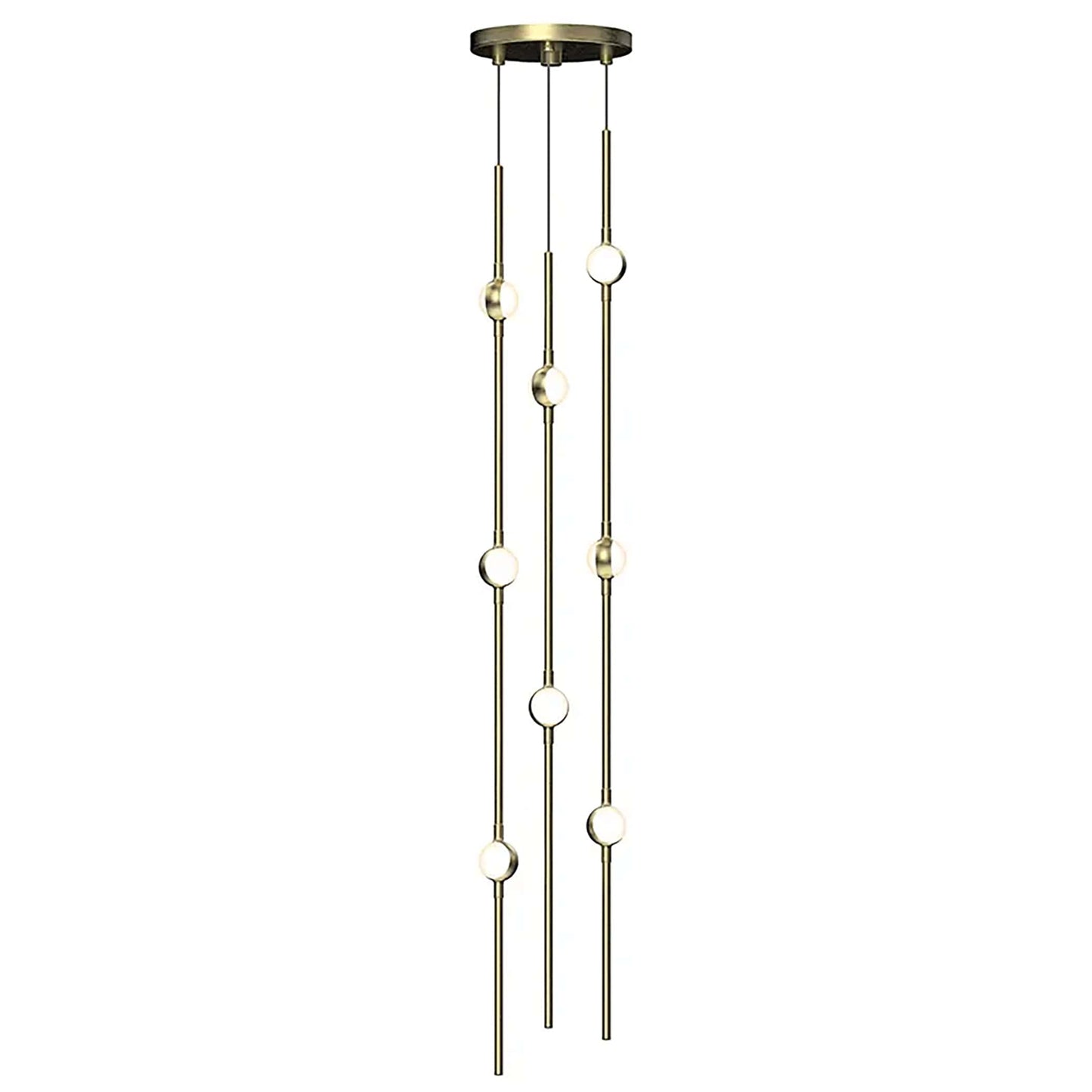 Constellation 8 Light 6" Wide LED Abstract Multi Light Pendant with White Acrylic Shades