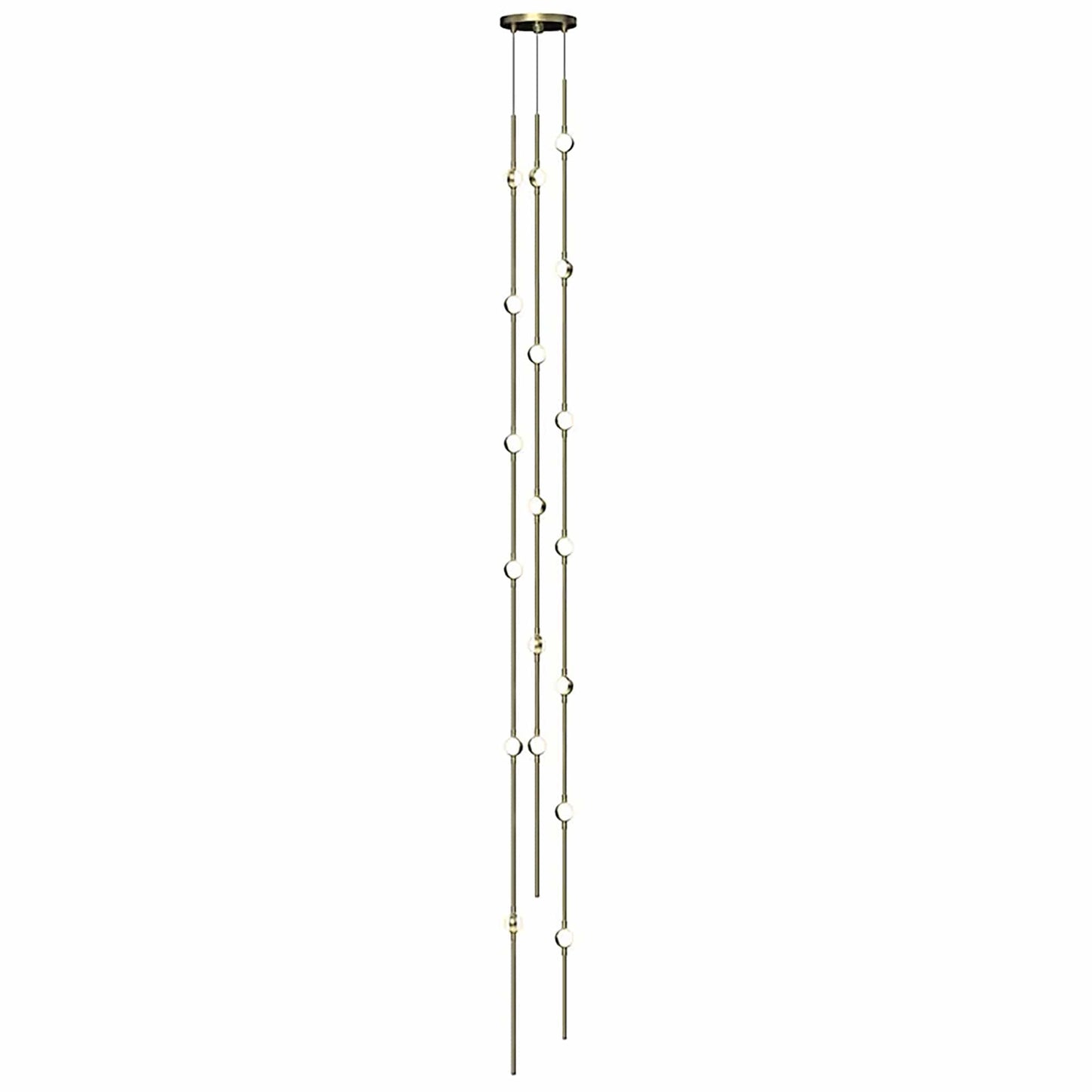 Constellation 18 Light 6" Wide LED Abstract Multi Light Pendant with White Acrylic Shades