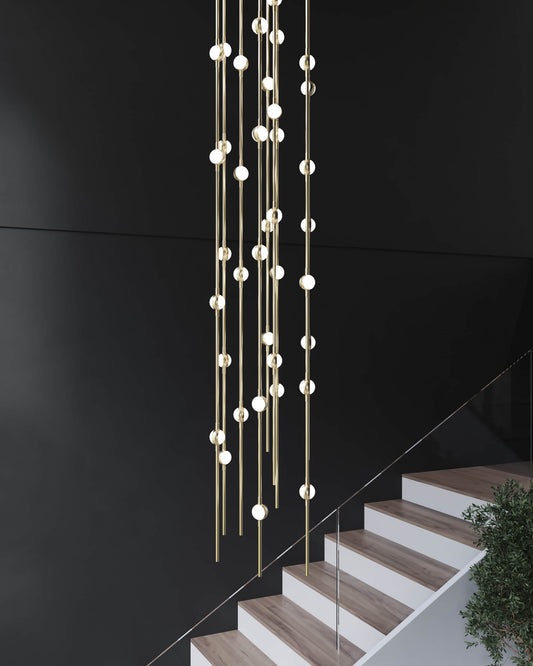 Constellation 55 Light 12" Wide LED Abstract Multi Light Pendant with Clear Acrylic Shades
