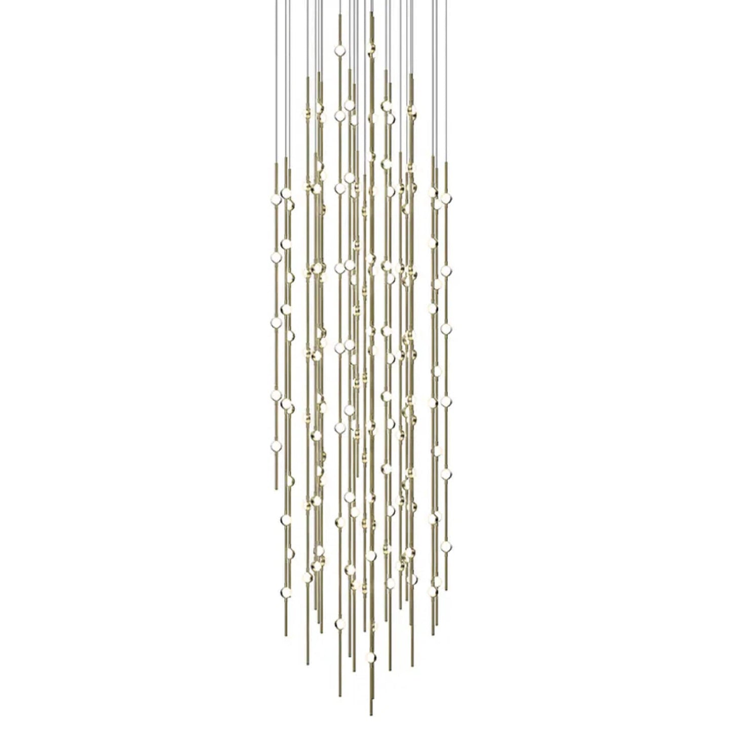 Constellation 156 Light 25" Wide LED Abstract Multi Light Pendant with White Acrylic Shades