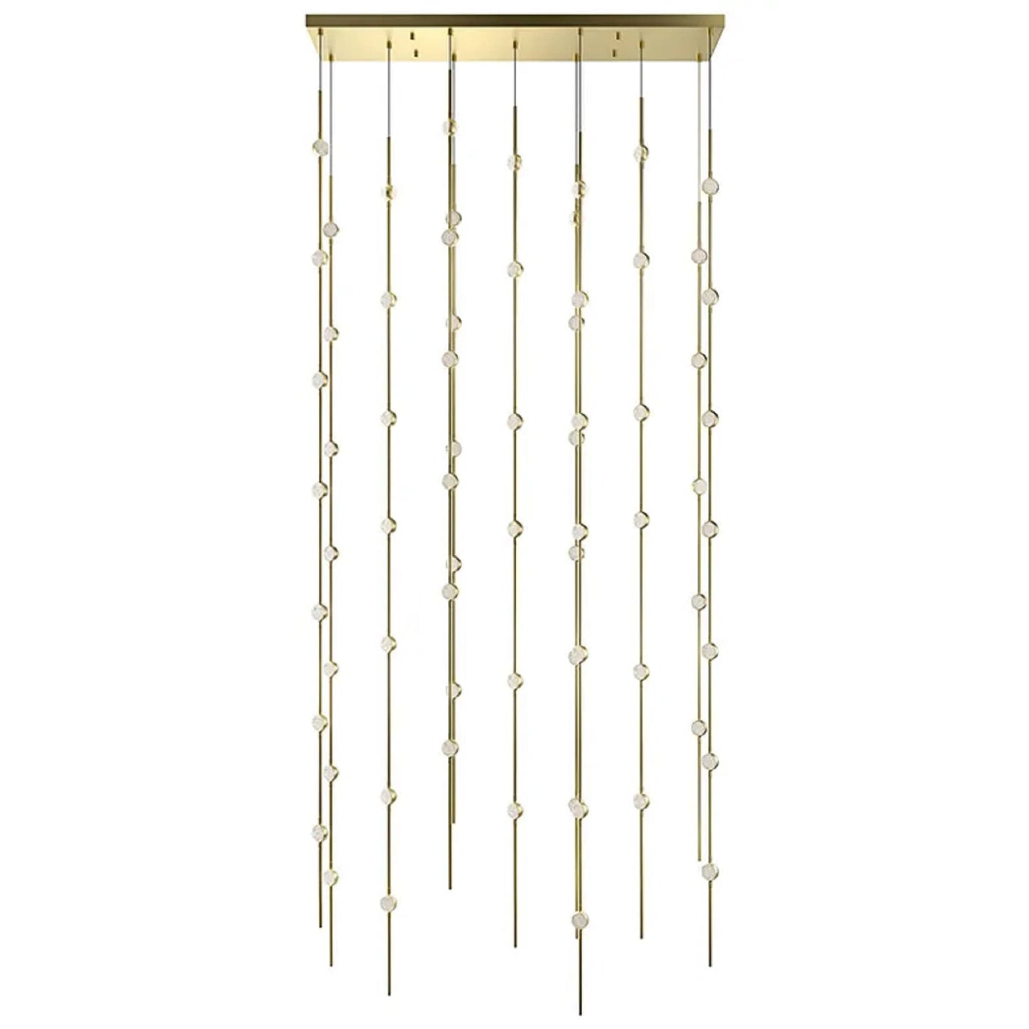 Constellation 69 Light 36" Wide LED Abstract Multi Light Pendant with Clear Acrylic Shades