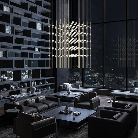 Constellation 100 Light 21" Wide LED Abstract Multi Light Pendant with Clear Acrylic Shades