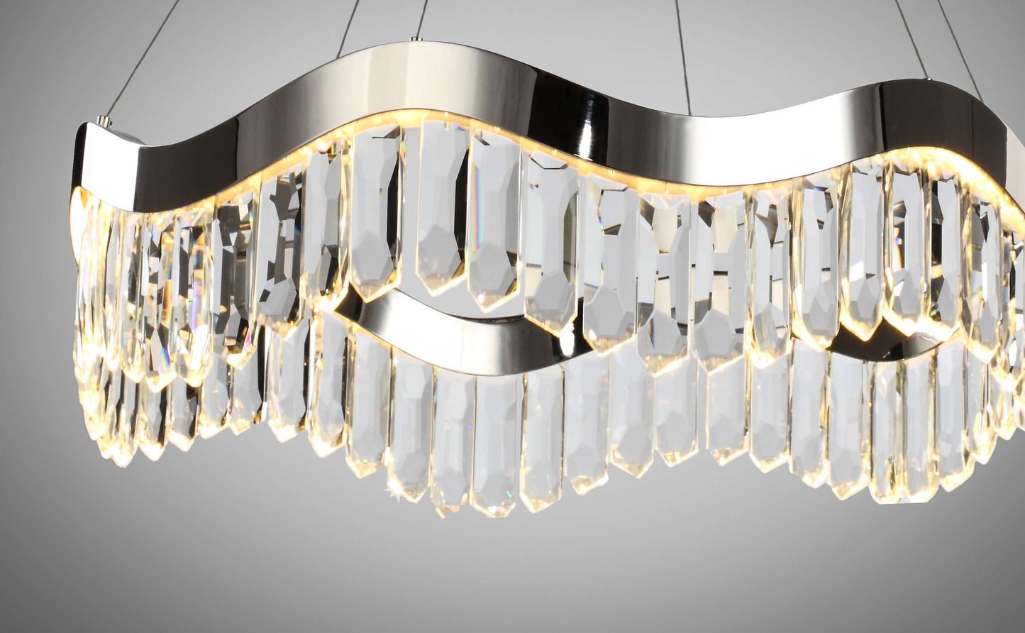 Rolland 30" Wide LED Crystal Pendant