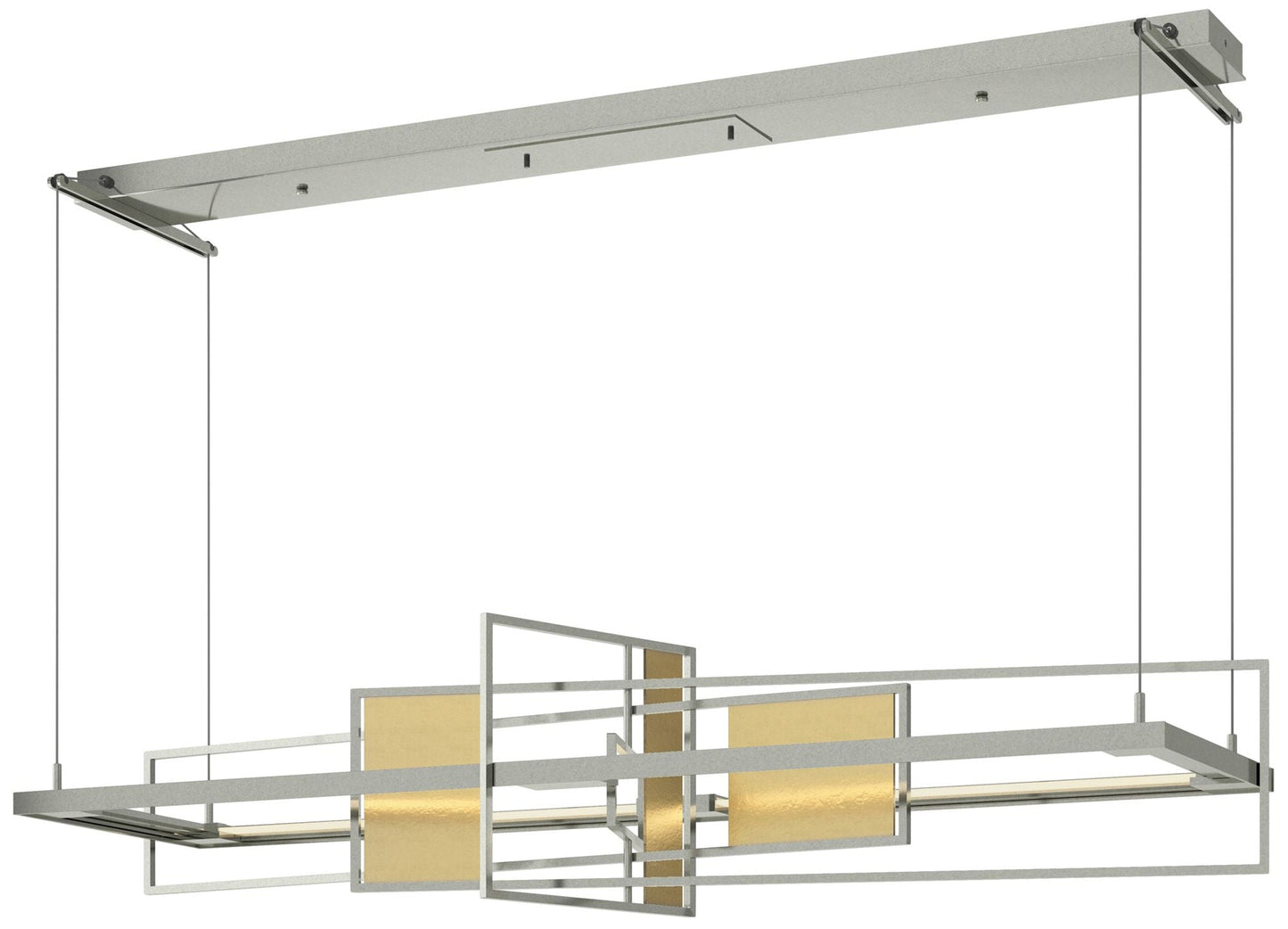 Summer LED Pendant - Sterling - Modern Brass