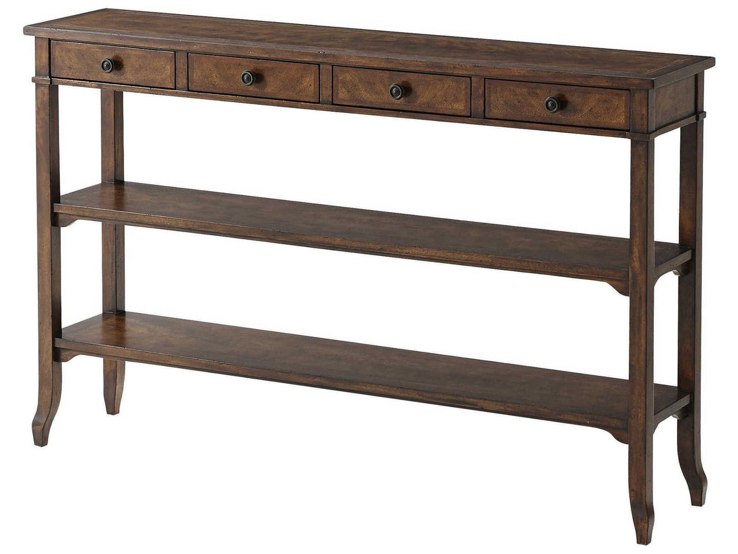 Luberon Rectangular Console Table in Cerejeira and Mahogany