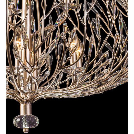 Bask 9 Light 32" Wide Crystal Abstract Chandelier