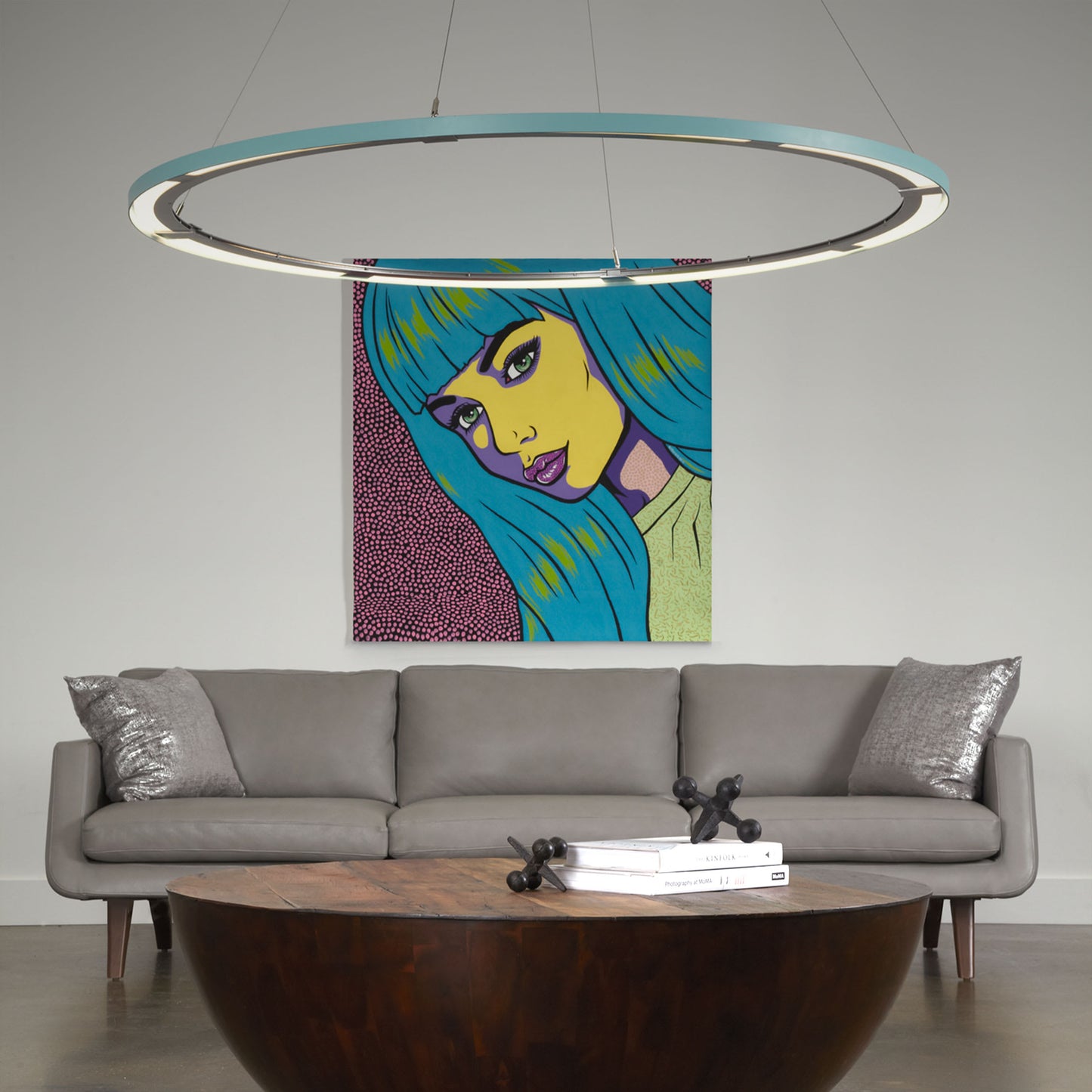 Ringo 61-13/16" Wide Integrated LED Ring Chandelier with Adjustable Cables