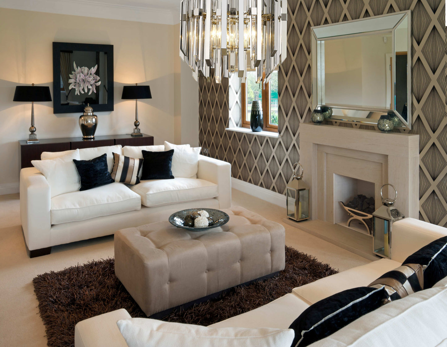 Bova 6 Light 26" Wide Crystal Chandelier