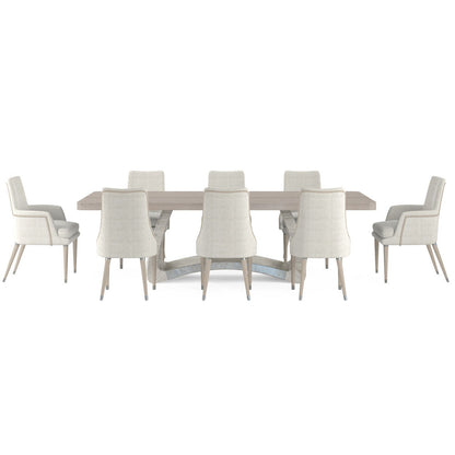 Jonathan Charles Swell Danish Cord Dining Table (500417-116L-BLO-DPC)