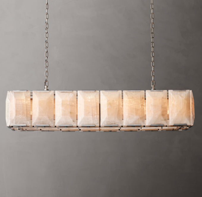 Harlowe Rectangular Calcite 54" Chandelier