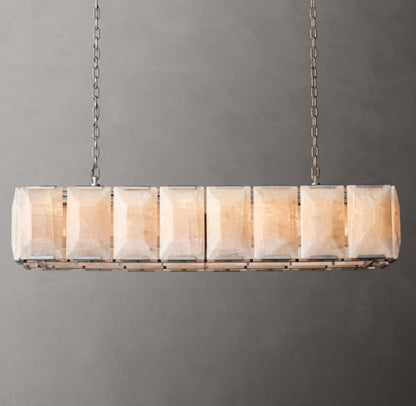 Harlowe Rectangular Calcite 54" Chandelier