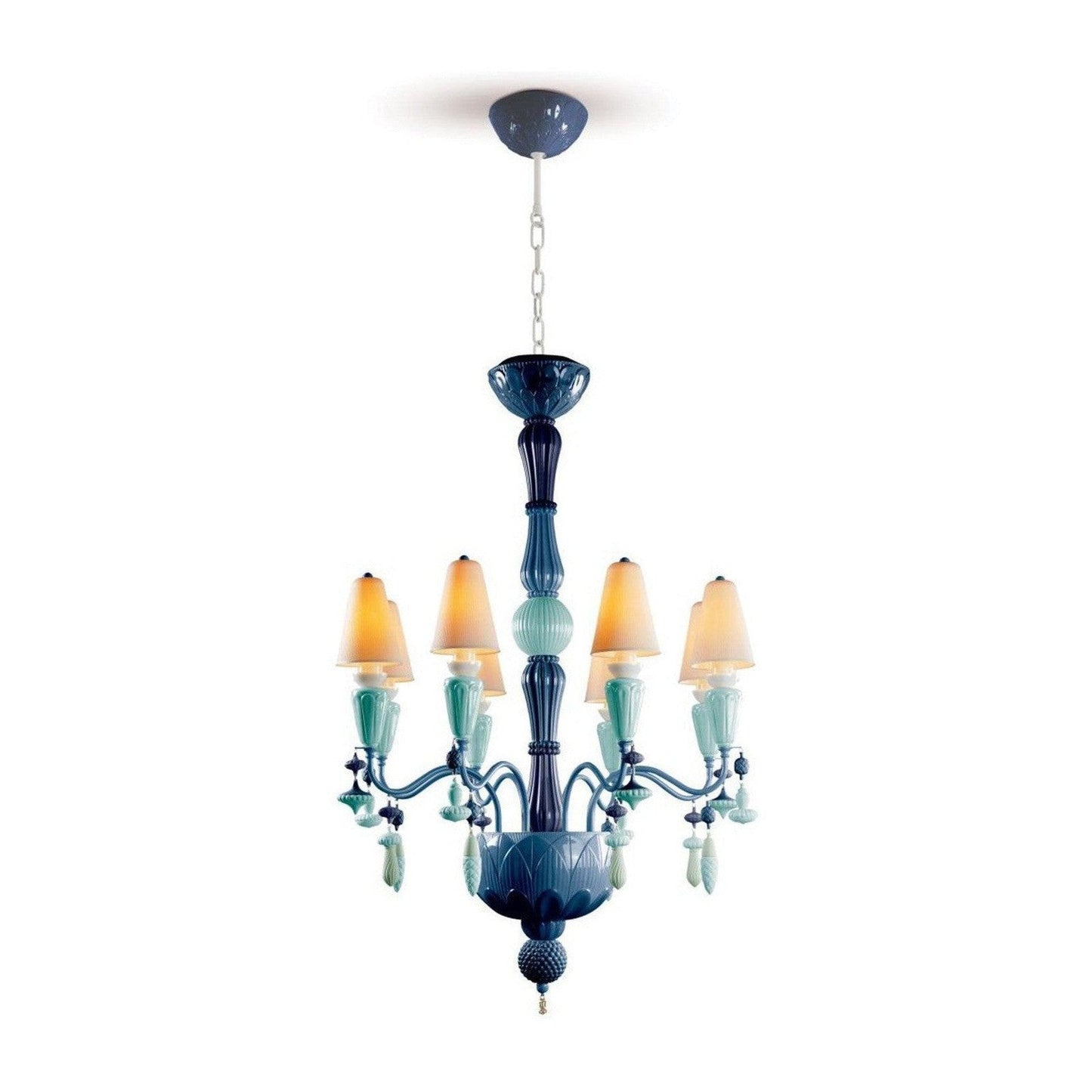 Lladro Ivy and Seed 8 Lights Chandelier Flat Model (US)