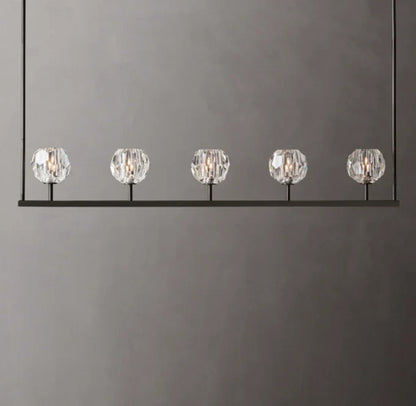 Boule De Cristal Clear Glass Linear Chandelier 48"