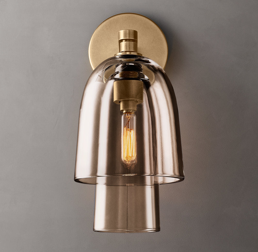 Bloms Amber Glass Wall Sconce