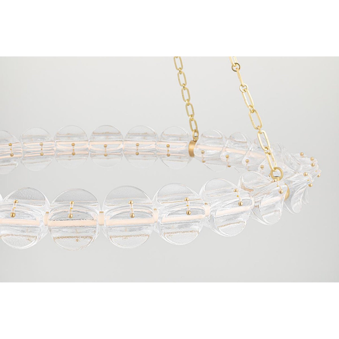 Lindley 1-Light Chandelier in Aged Brass 40L x 40W x 4.625H