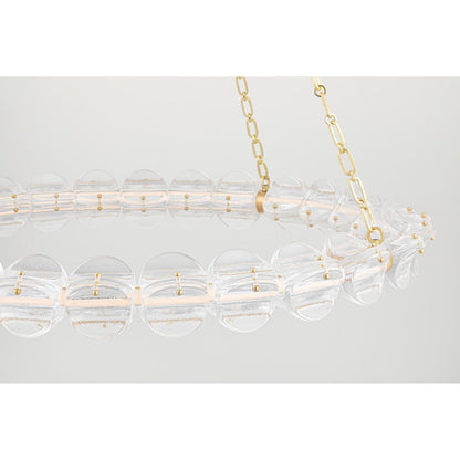 Lindley 1-Light Chandelier in Aged Brass 40L x 40W x 4.625H