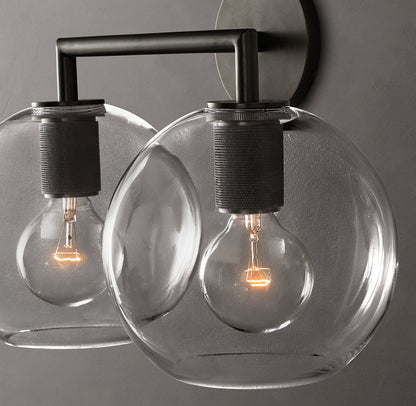 Utilitaire Globe Shade Double Sconce