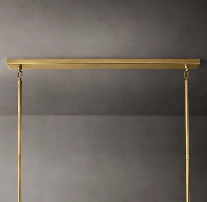 Chiara Tiered Rectangular Pendant Light with Smoke Glass 74"